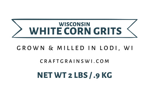 Wisconsin White Corn Grits Label