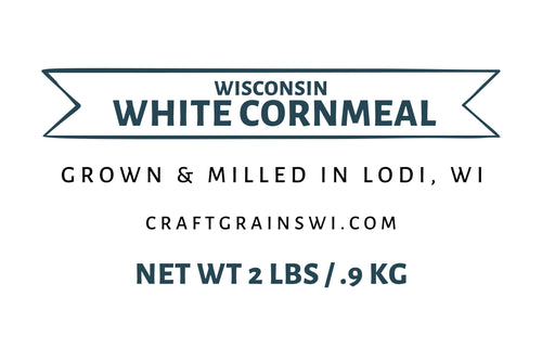 Wisconsin White Cornmeal Label